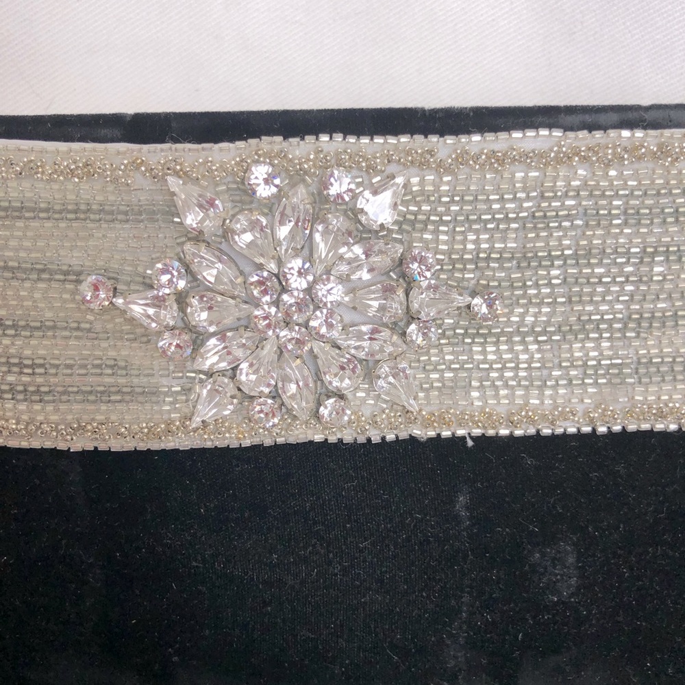 Rhinestone beaded bridal belt